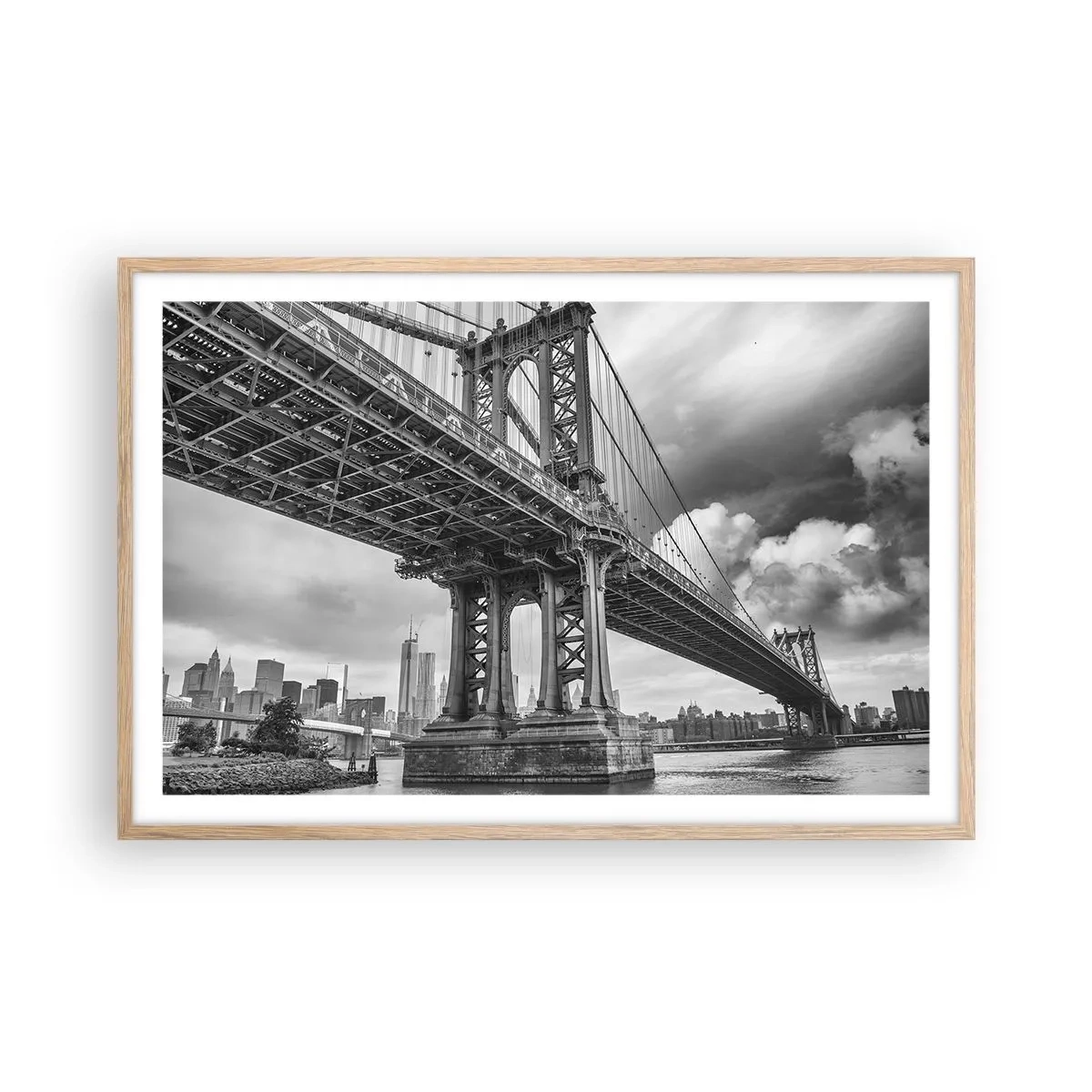 Poszter világos tölgy keretben - A város szívébe - 91x61 cm