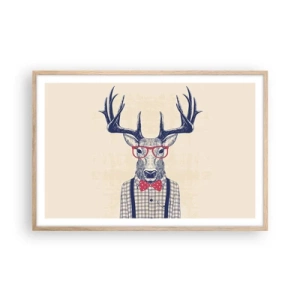 Poszter világos tölgy keretben - Mókás extravagancia - 91x61 cm