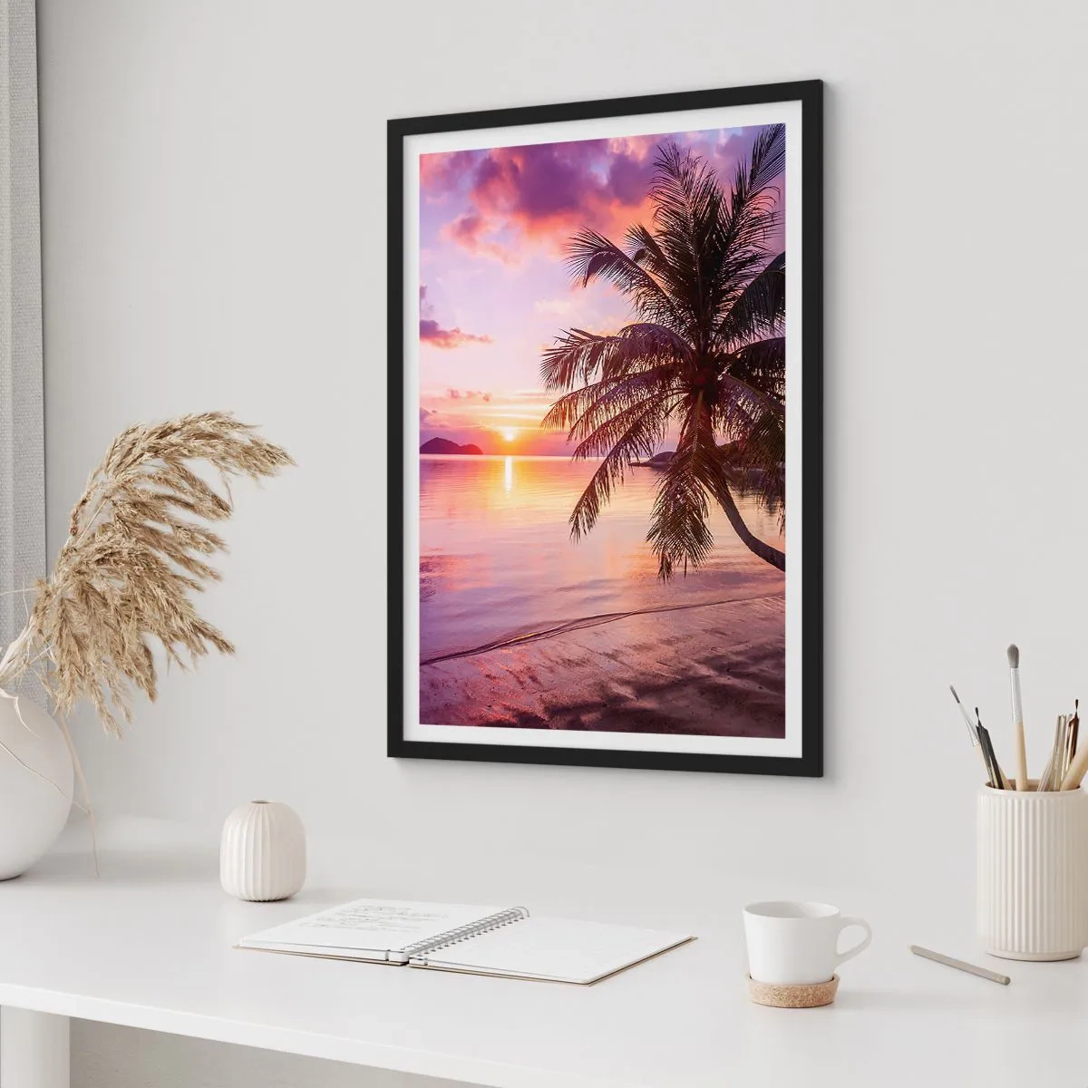 Poszter fehér keretben - Boldogság egészen a horizontig - 61x91 cm