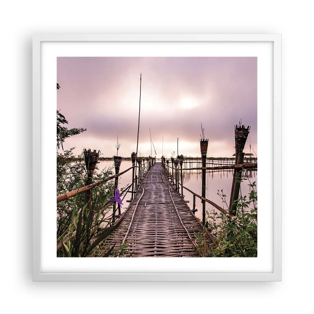 Poszter fekete keretben - Nyugalom és csend Ázsiában - 50x50 cm