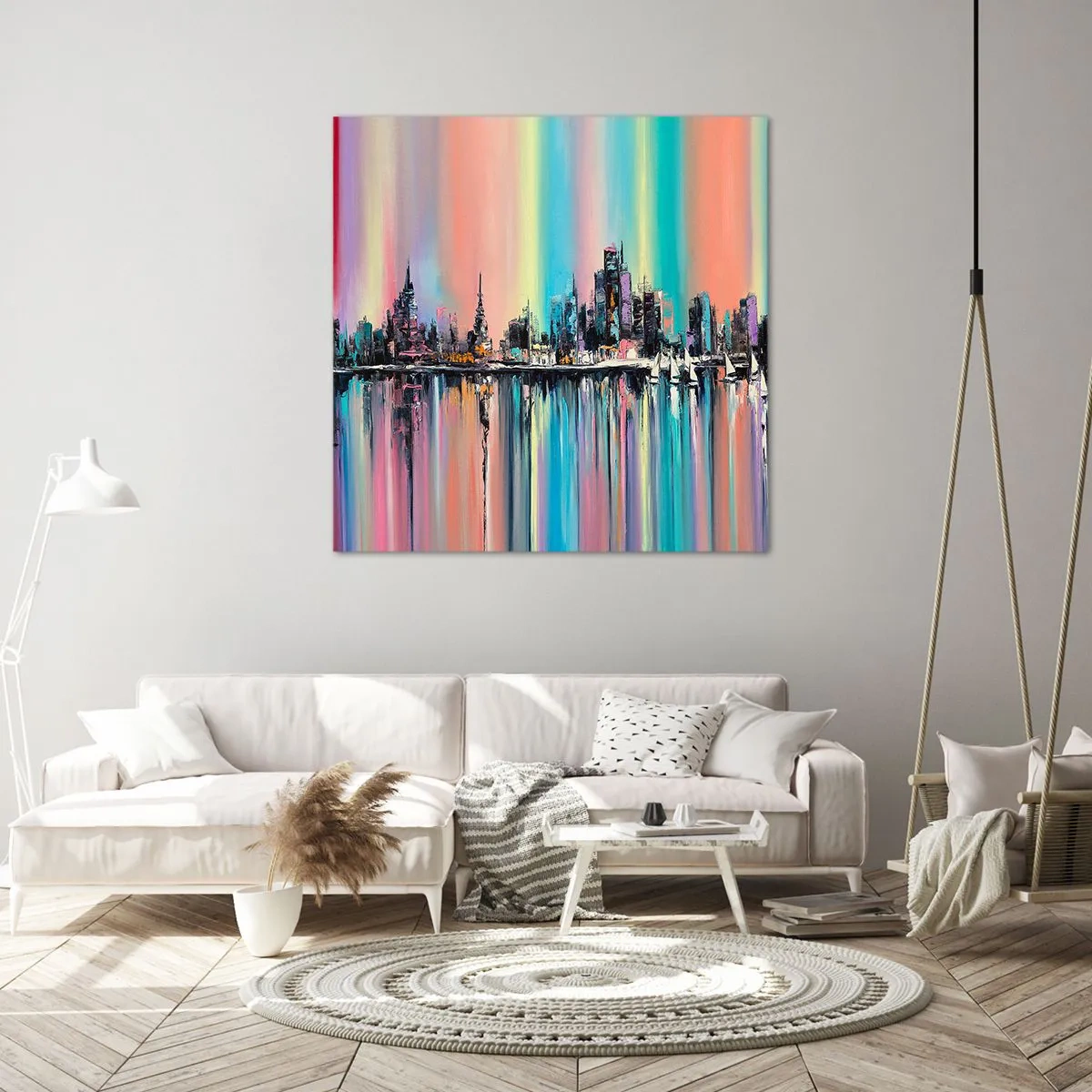 Vászonkép - Lejönni az éjszaka fényében - 70x70 cm