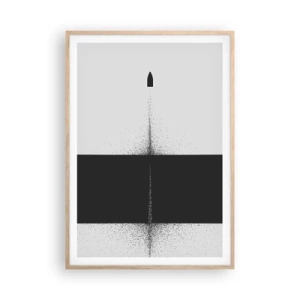 Poszter világos tölgy keretben - Egyenesen a cél felé - 70x100 cm