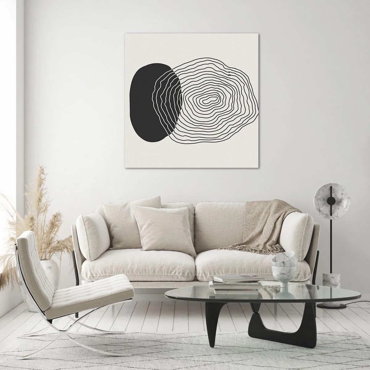 Üveg kép - Létezés és rángatózás - 60x60 cm