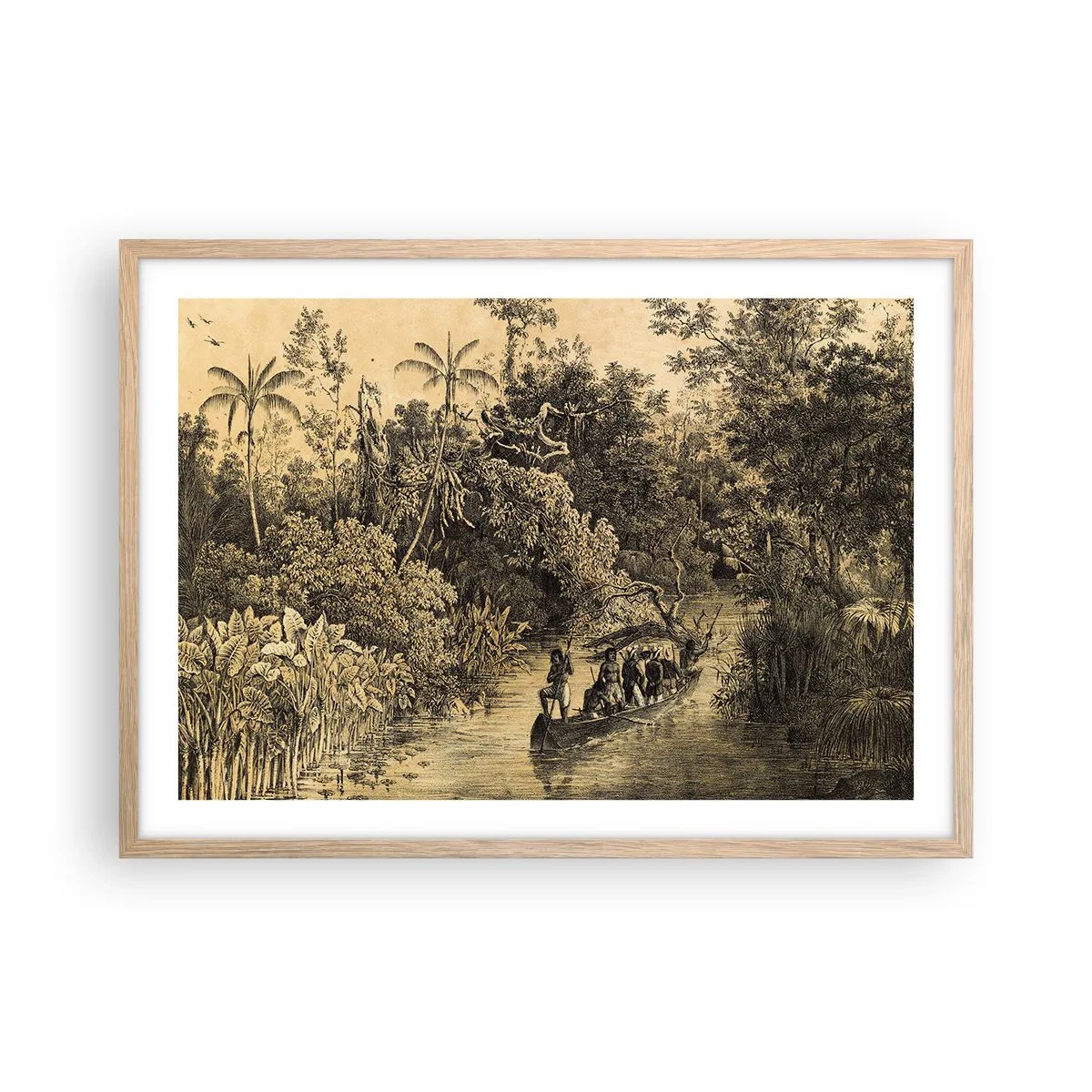 Poszter világos tölgy keretben - Expedíció a forráshoz - 70x50 cm