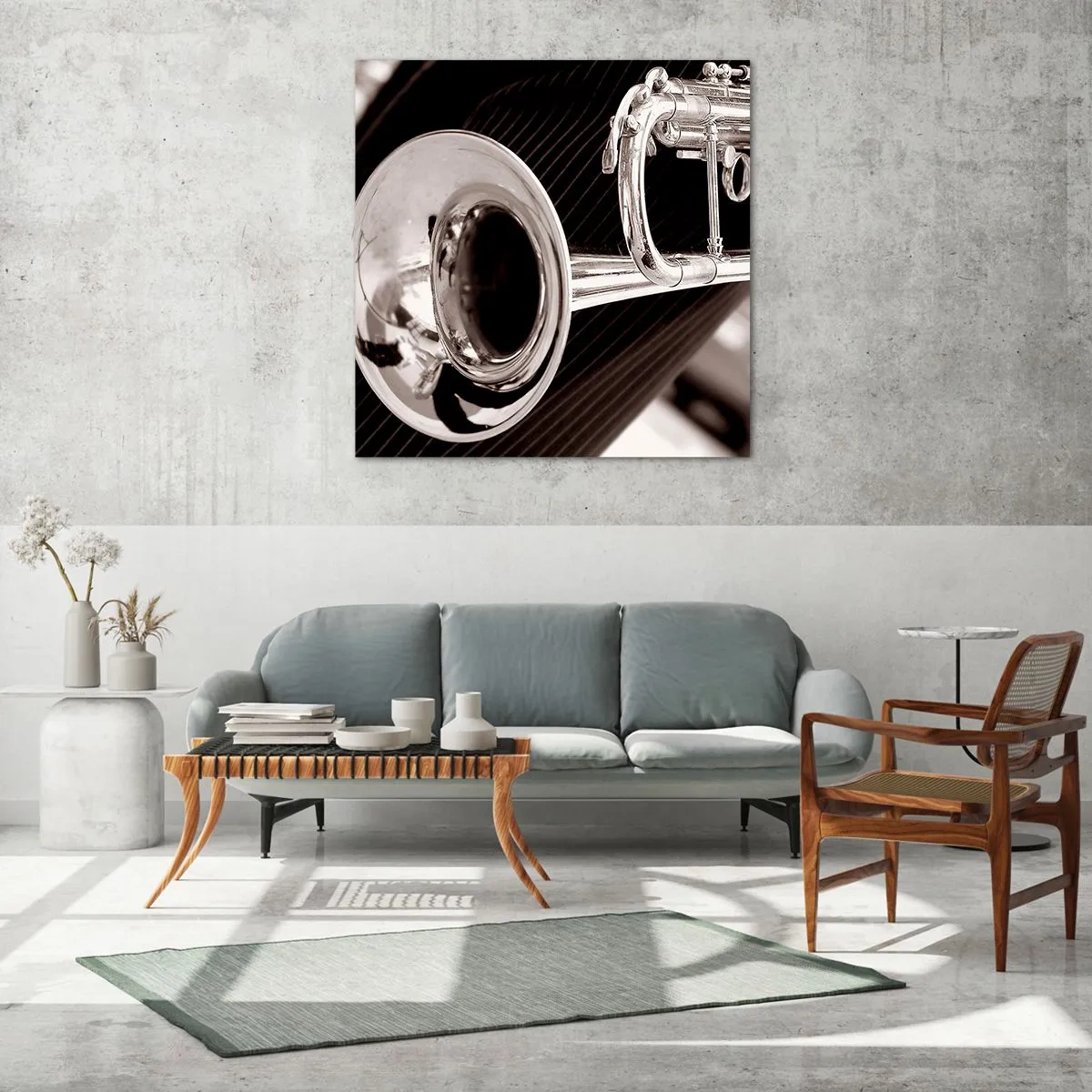 Üveg kép - Zenei utazás az 1930-as évekbe - 40x40 cm