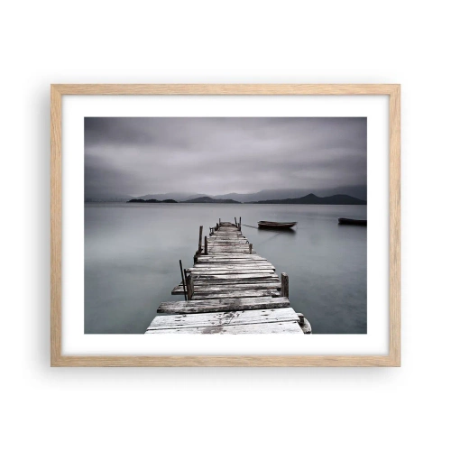 Poszter világos tölgy keretben - Holnap indulhatsz - 50x40 cm