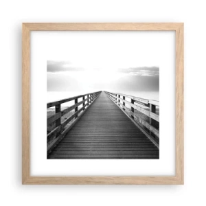 Poszter világos tölgy keretben - A messzeségbe... - 30x30 cm