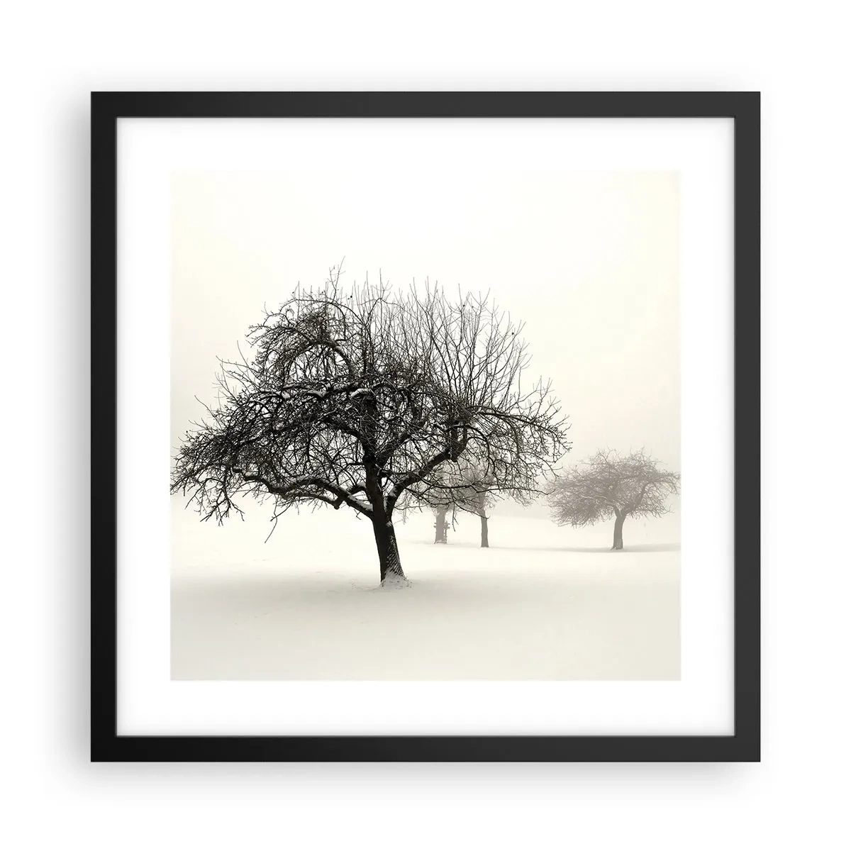 Poszter fehér keretben - Téli álom - 40x40 cm