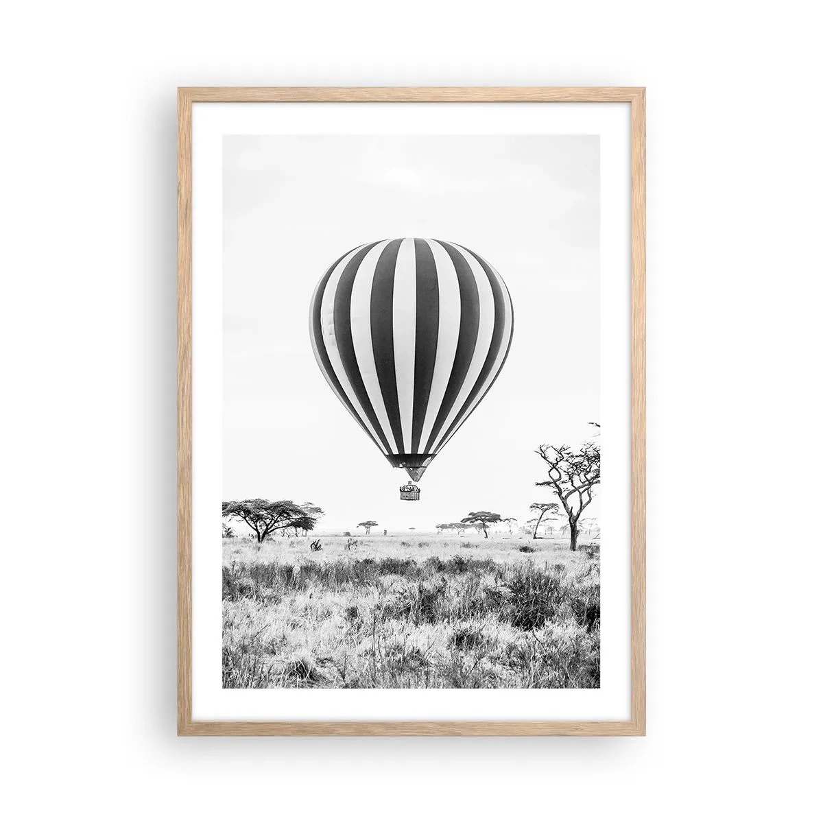Poszter világos tölgy keretben - A szavanna felett - 50x70 cm