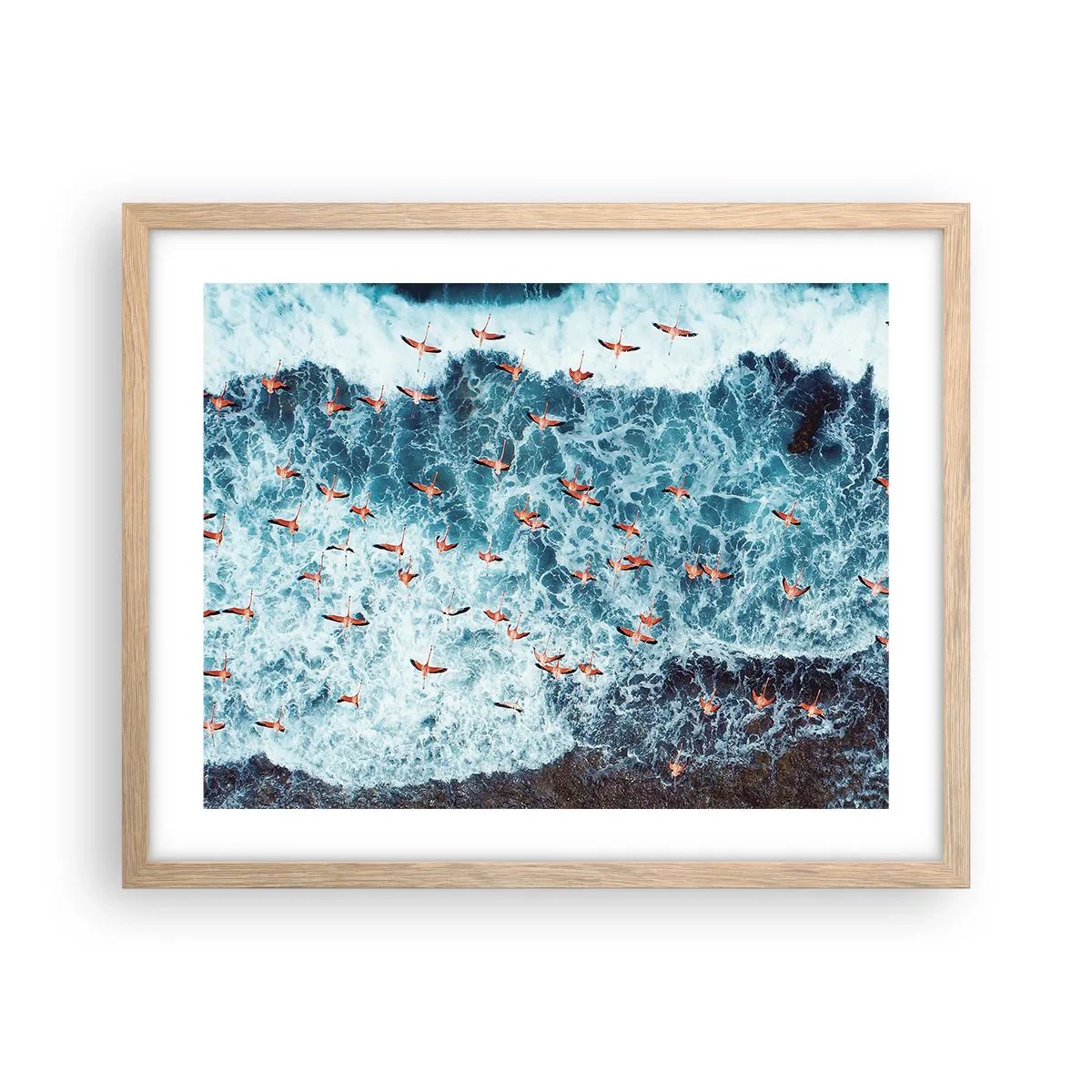 Poszter világos tölgy keretben - A tengerparti parádé - 50x40 cm