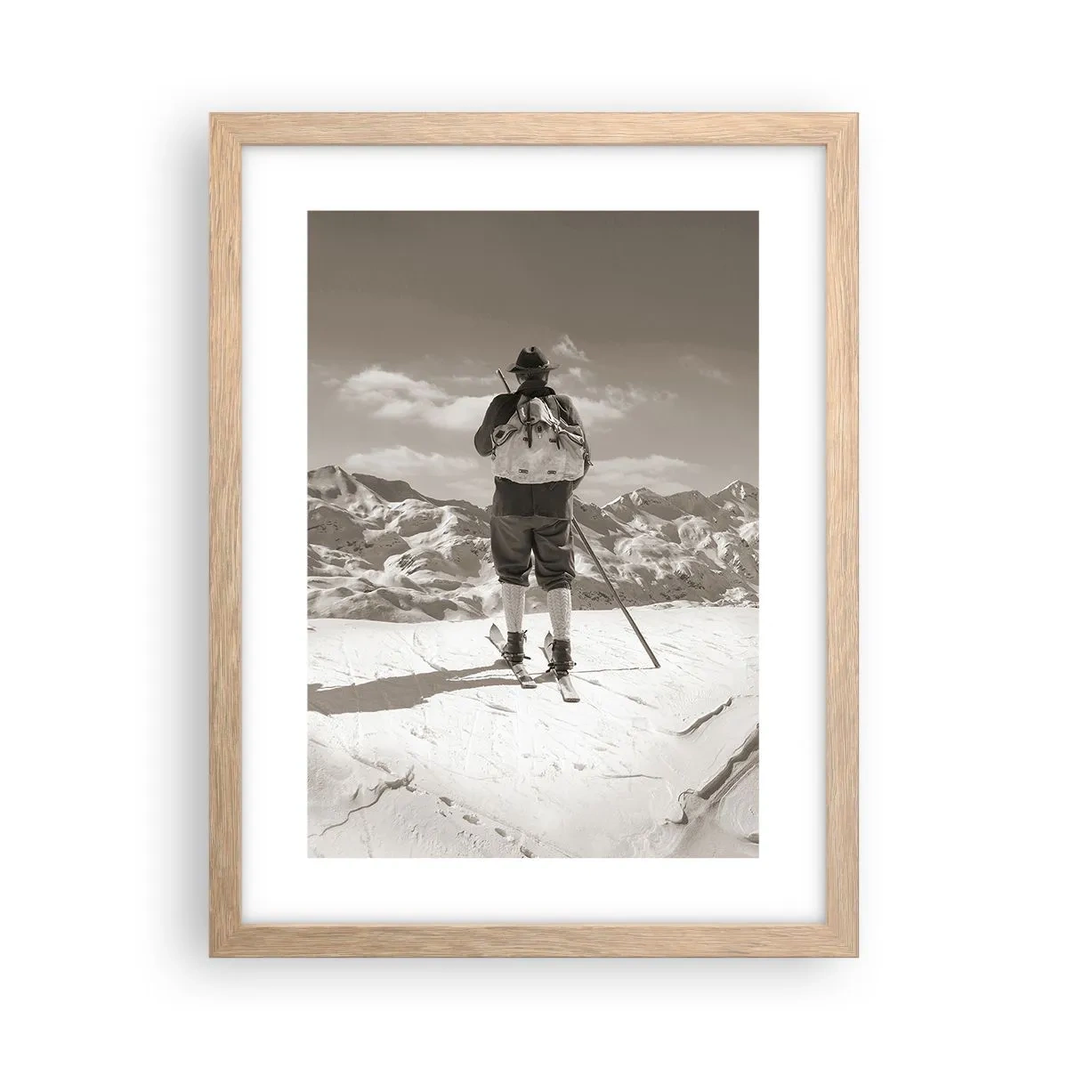 Poszter világos tölgy keretben - És a hegyek ugyanazok - 30x40 cm