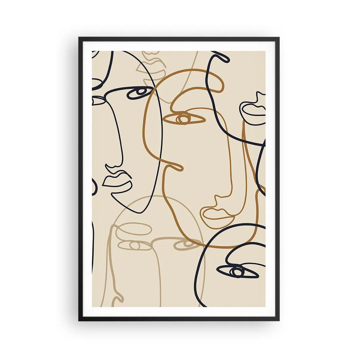 Poszter fehér keretben - Többszörös portré - 70x100 cm