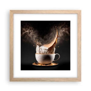 Poszter világos tölgy keretben -  Ízrobbanás - 30x30 cm