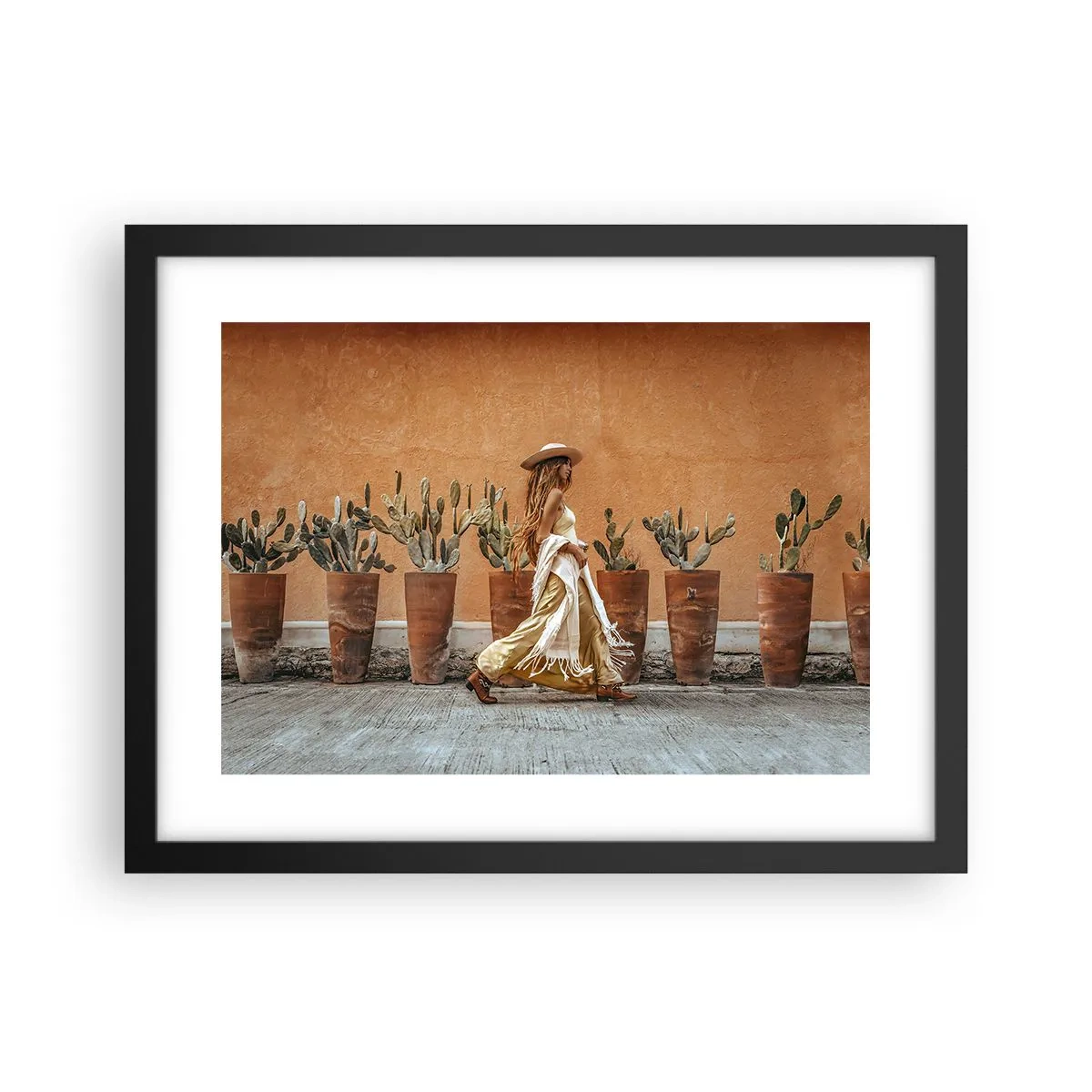 Poszter fehér keretben - Hippi stílusban - 40x30 cm