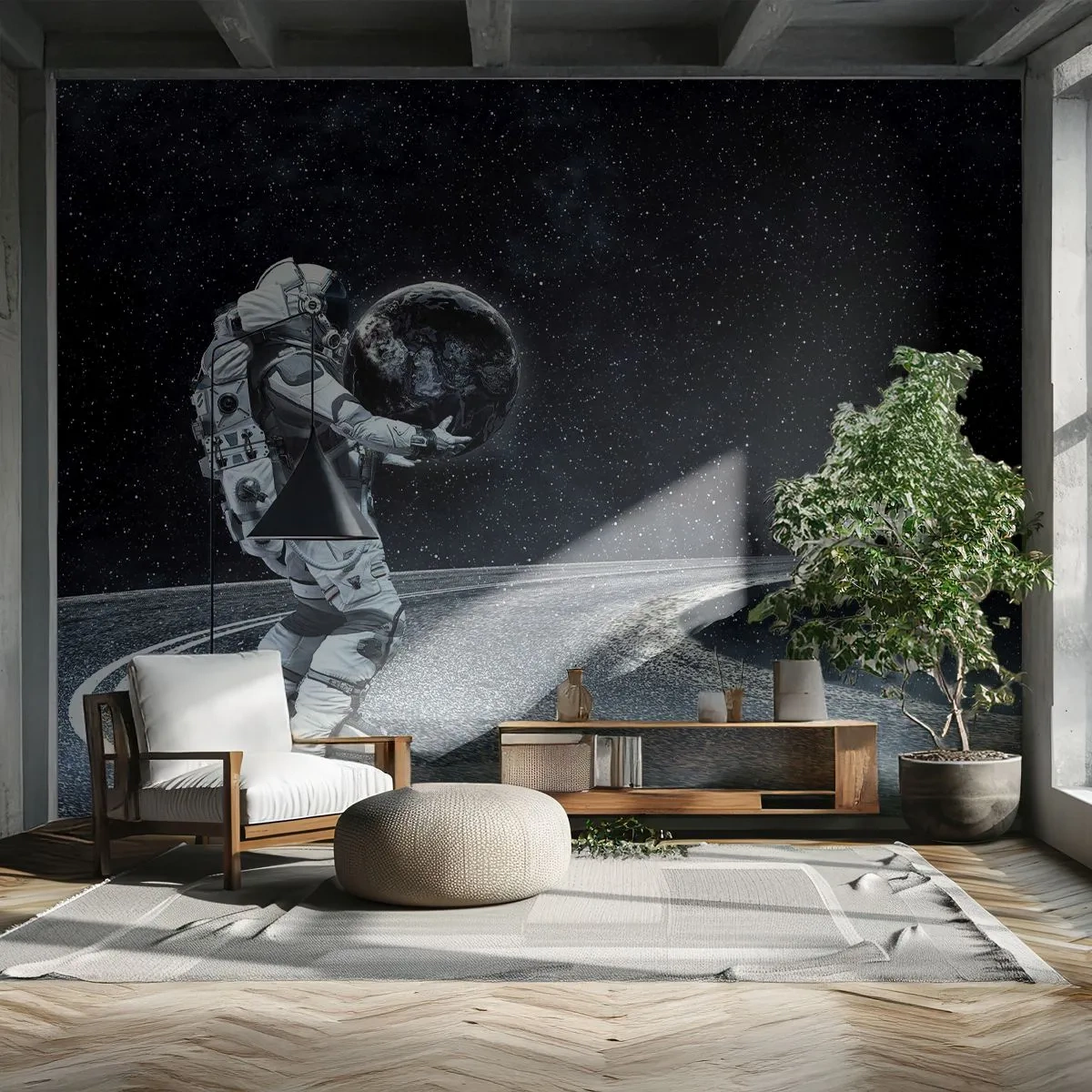 Öntapadós Fotótapéta Deluxe Sticker - A Tejúton - Világegyetem, Űrhajós, Fantázia - 250x175 cm