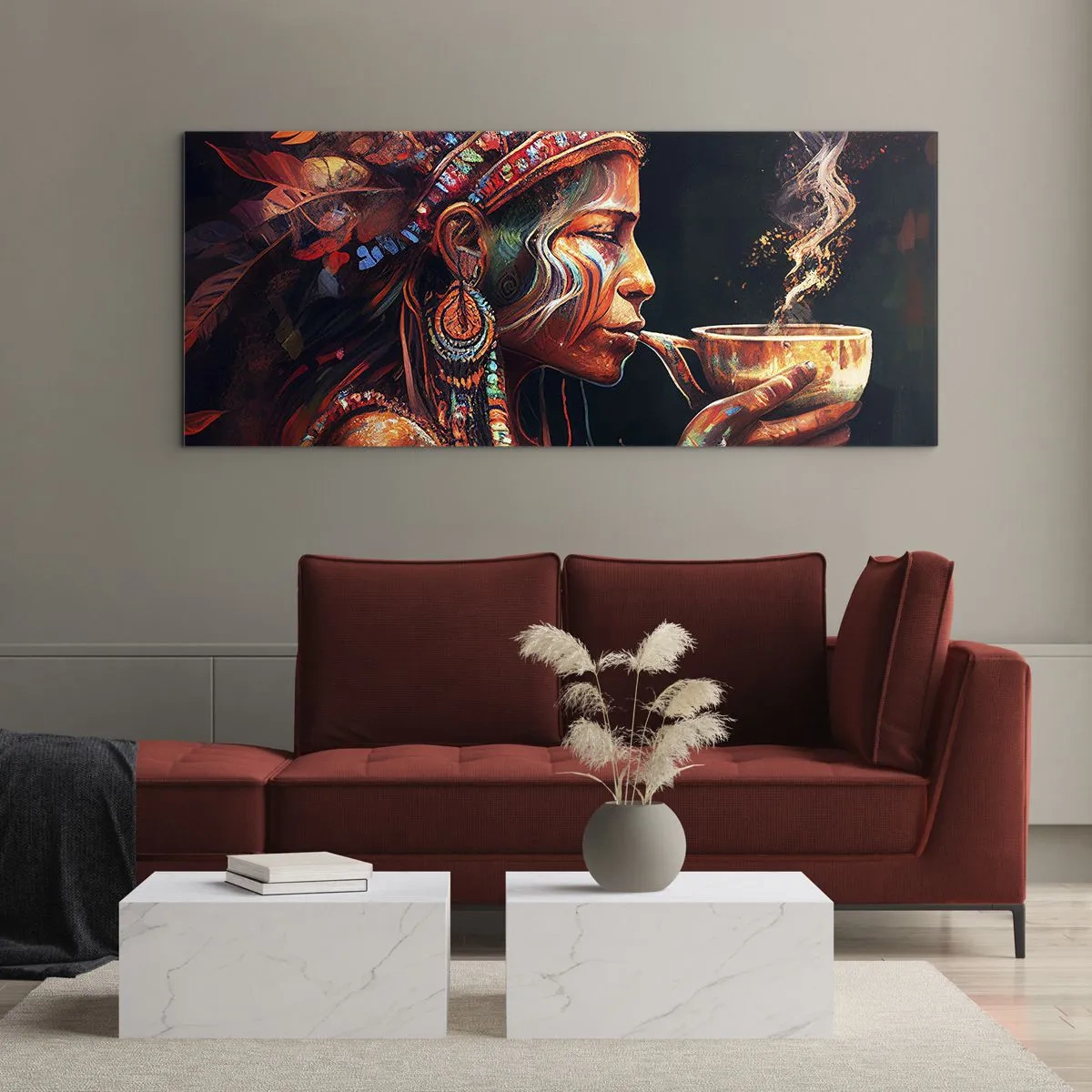 Üveg kép - Egy varázslatos rituálé - 100x40 cm