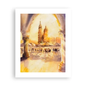 Poszter - Napkelte a krakkói piactér felett - 40x50 cm
