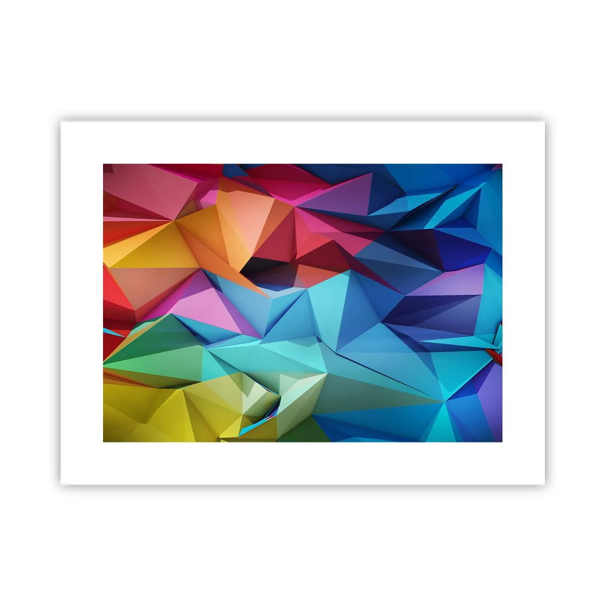 Poszter - Szivárvány origami - 40x30 cm