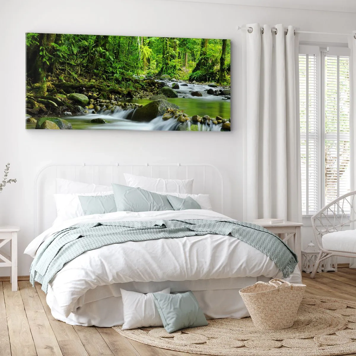 Vászonkép - Úszni a zöld tengerében - 140x50 cm