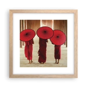 Poszter világos tölgy keretben - Útban a Tiszta Föld felé - 30x30 cm