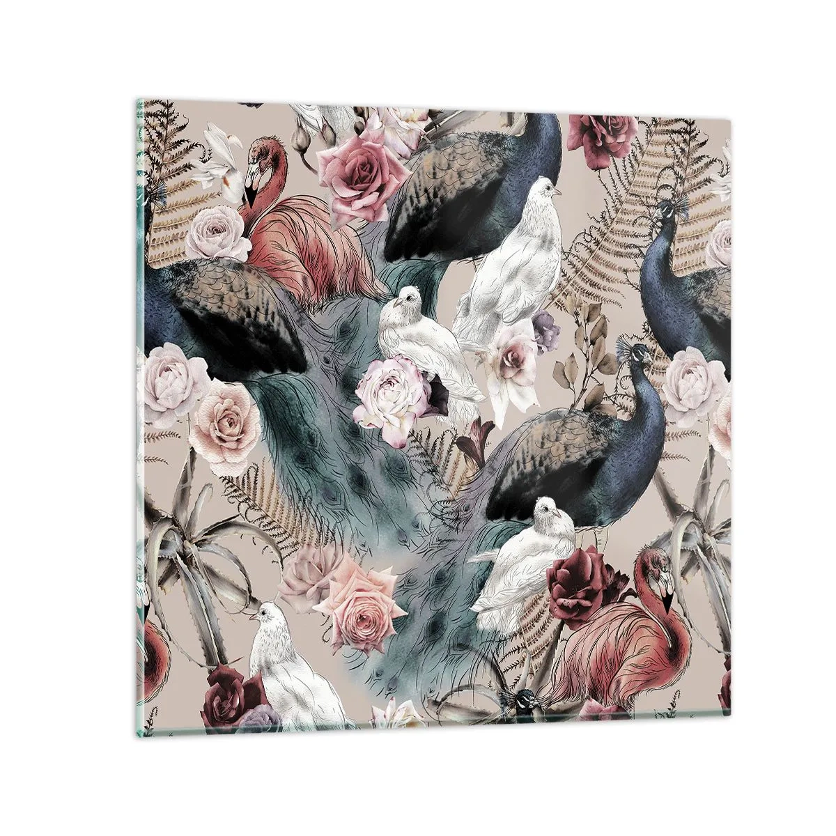 Üveg kép - A palota kertjében - 60x60 cm