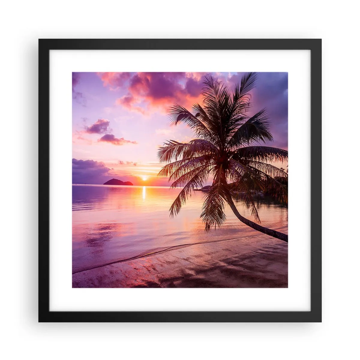 Poszter fehér keretben - Boldogság egészen a horizontig - 40x40 cm