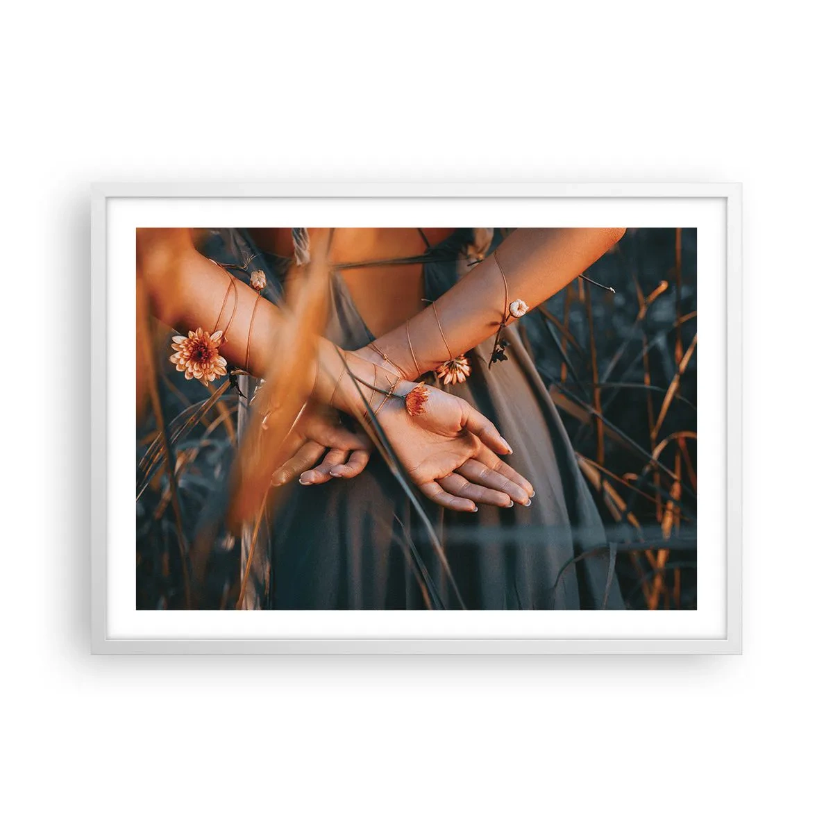 Poszter fekete keretben - Kapcsolatban a természettel - 70x50 cm