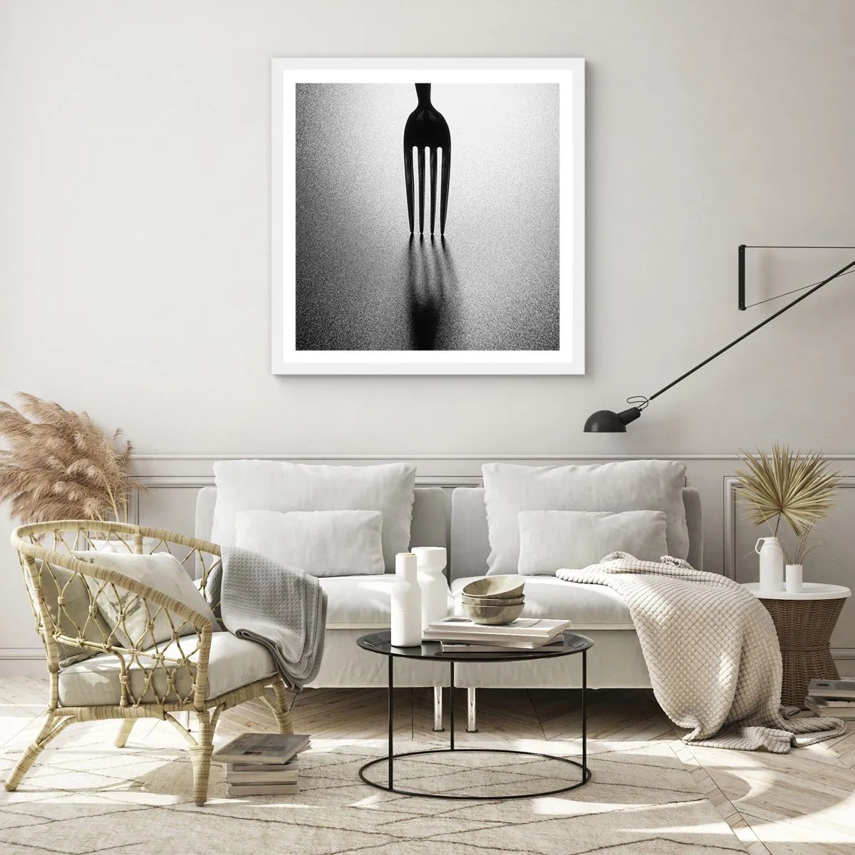 Poszter fekete keretben - Fény és árnyék - 60x60 cm