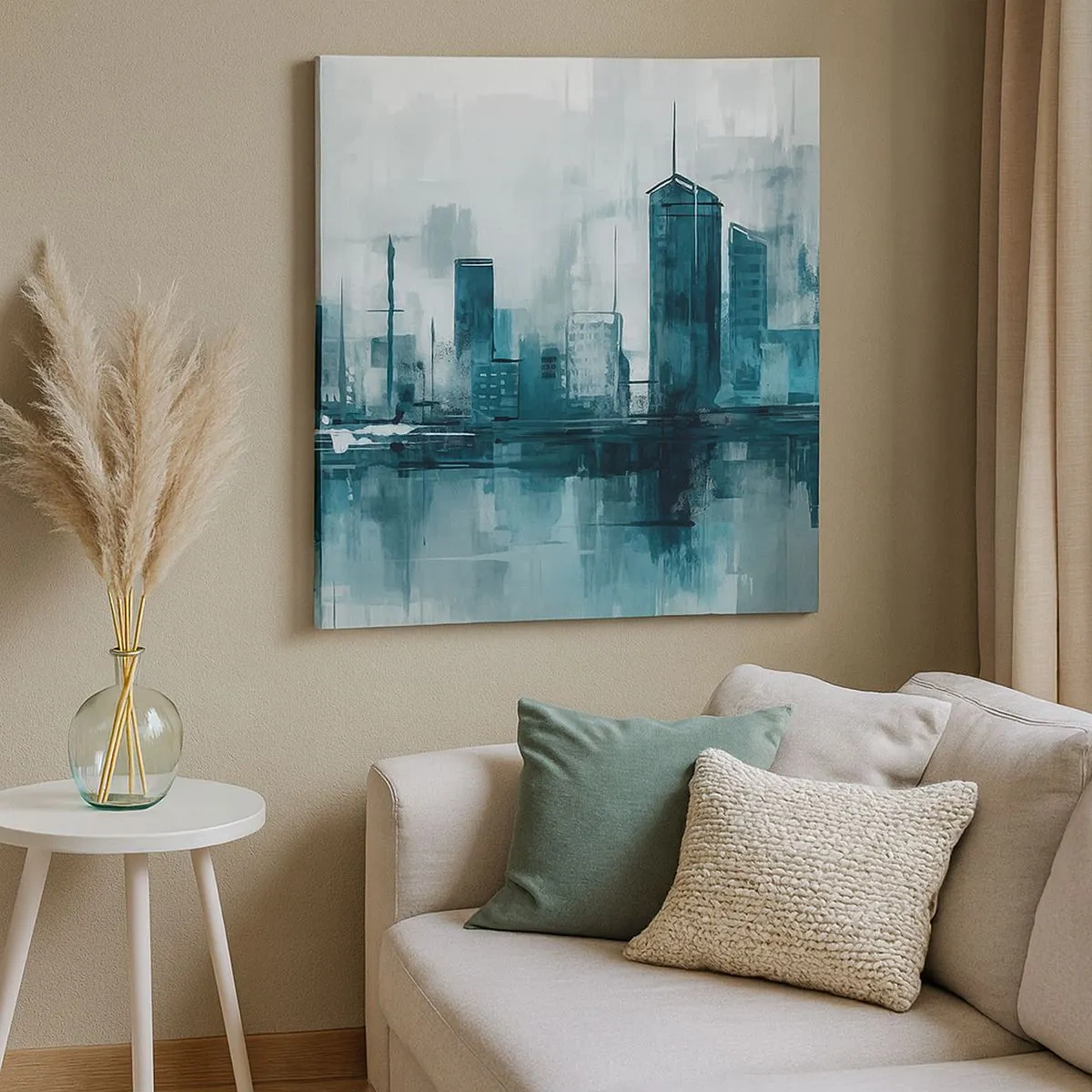 Vászonkép - Esőszínű város - 30x30 cm