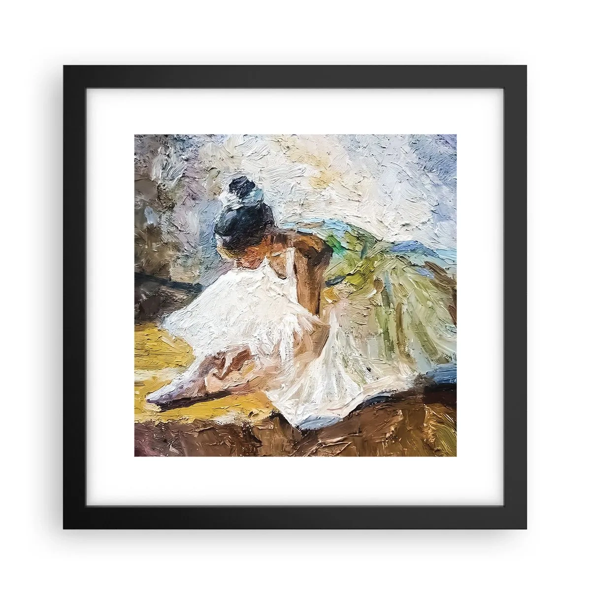 Poszter fehér keretben - Degas festményéből - 30x30 cm