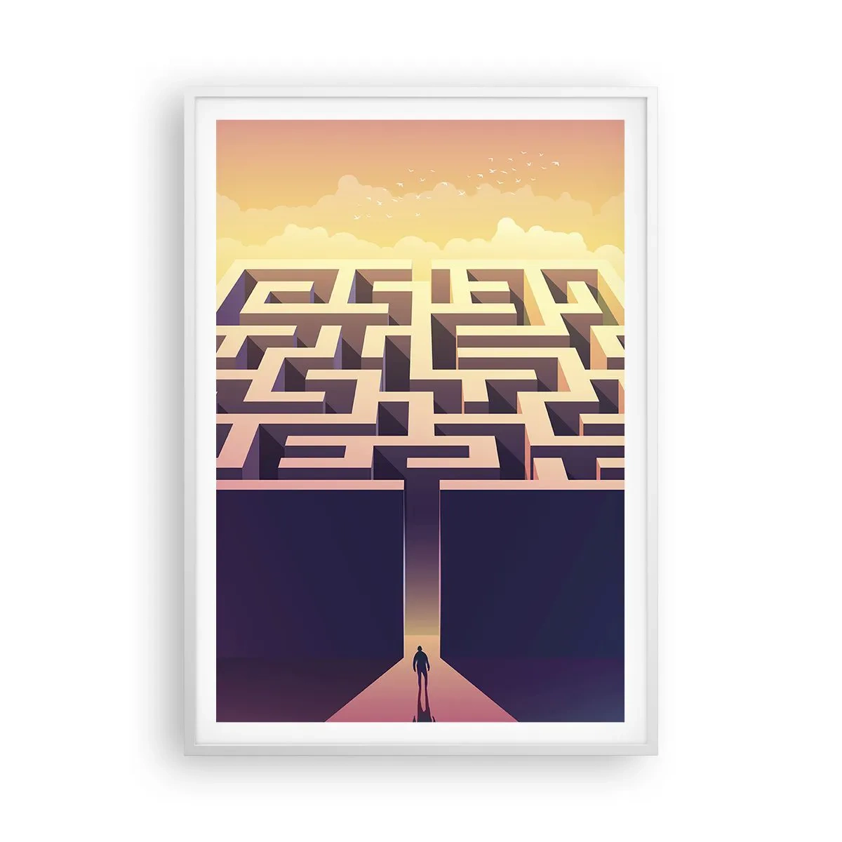 Poszter fekete keretben - Döntés ideje - 70x100 cm