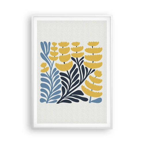 Poszter fekete keretben - Napsütötte virágágyás - 70x100 cm