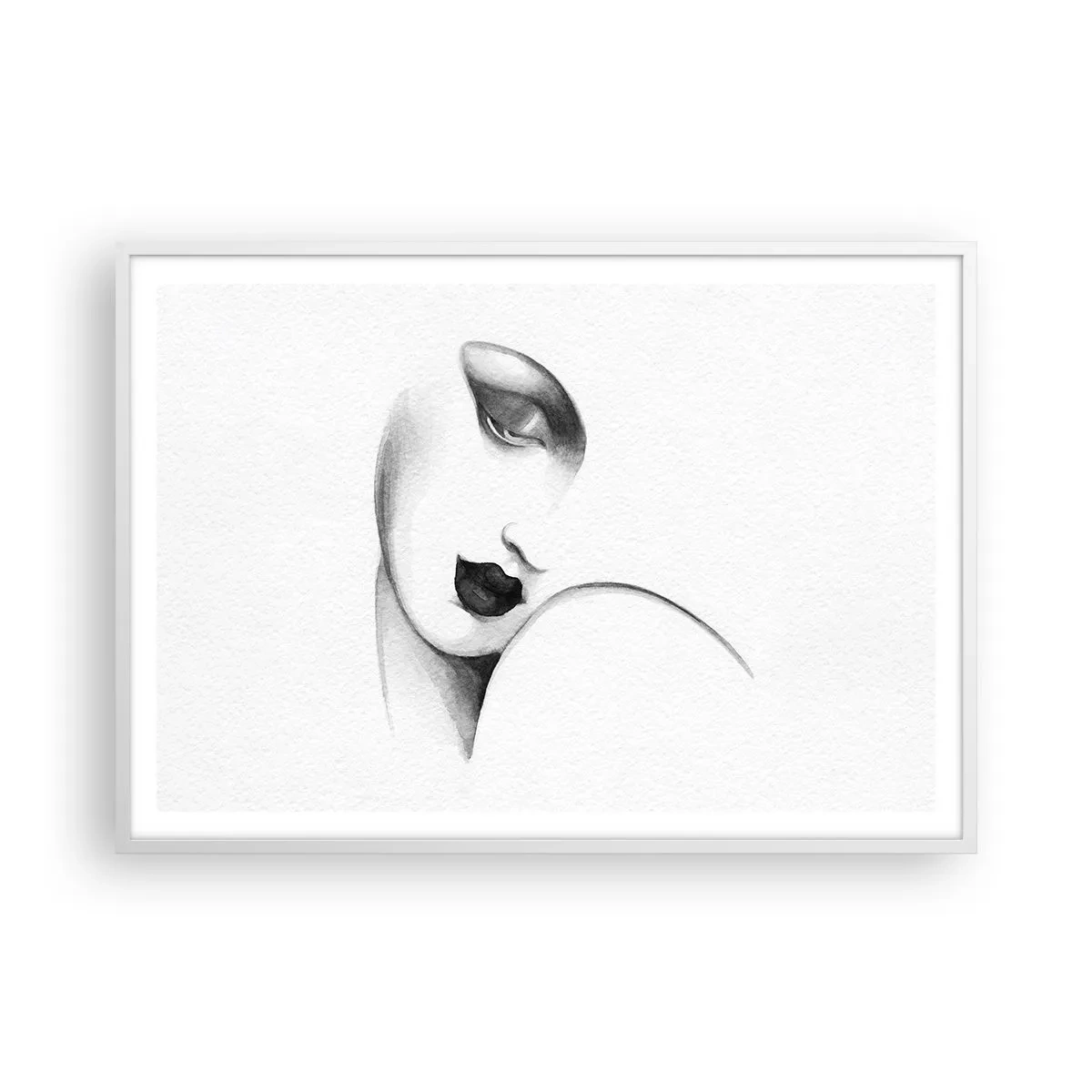 Poszter fekete keretben - Łempicka stílusában - 100x70 cm