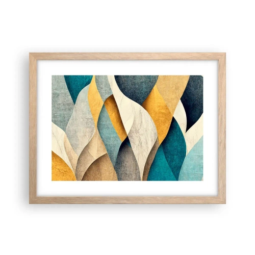 Poszter világos tölgy keretben - Ritmus és hullámzás - 40x30 cm