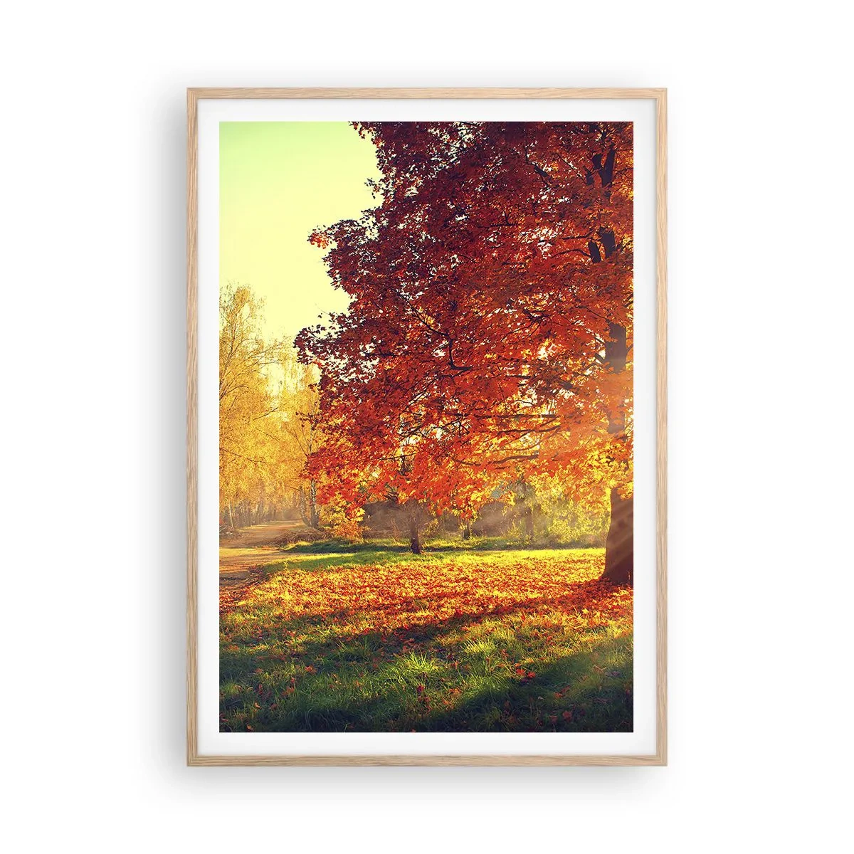 Poszter világos tölgy keretben - A vörös gyönyörű - 70x100 cm