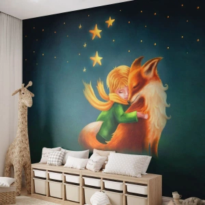 Fotótapéta Premium Sand - Kis herceg - Gyerekeknek, Róka, Fiú - 100x70 cm