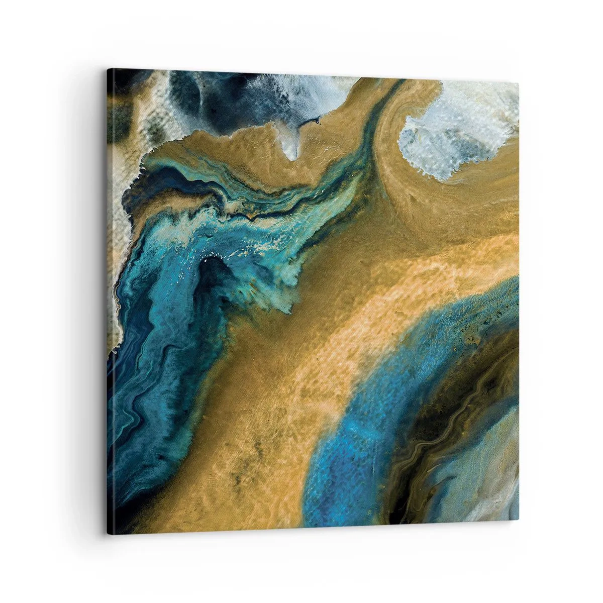 Vászonkép - Kék - sárga - kölcsönös hatások - 60x60 cm