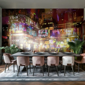 Fotótapéta Standard Eco - A fény tengerében - Város, Építészet, Éjszakai élet - 250x175 cm