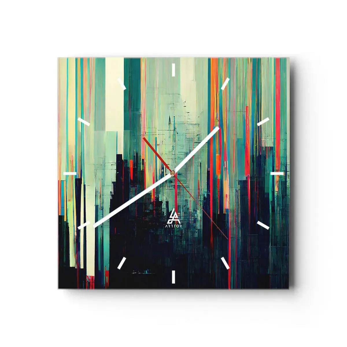 Falióra, Óra - Futurisztikus város - 30x30 cm