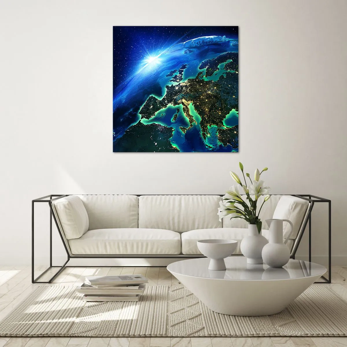 Üveg kép - Ragyogó Európa - 50x50 cm