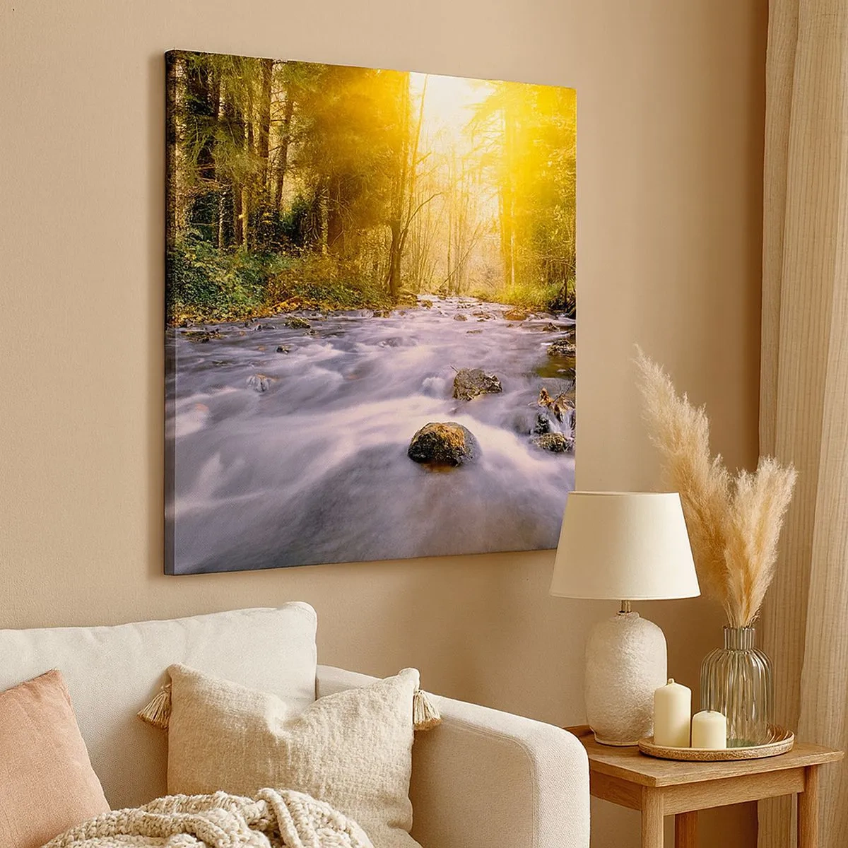 Vászonkép - Malachit ezüst és arany keretben - 30x30 cm