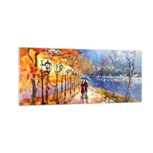 Üveg kép - Együtt az idő határáig - 100x40 cm