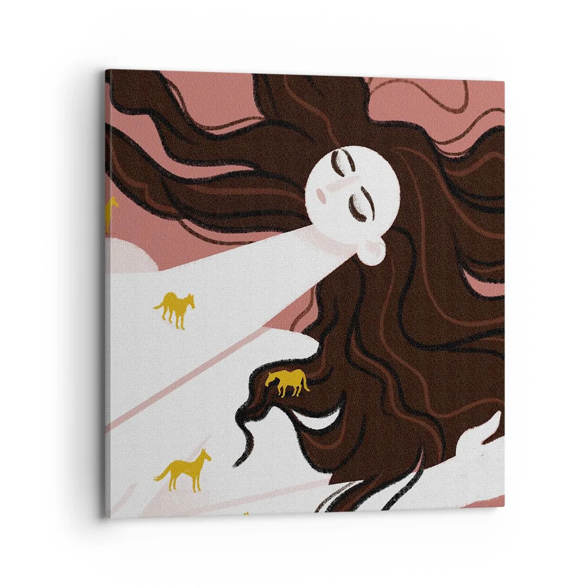 Vászonkép - Álom egy arany lóról - 70x70 cm