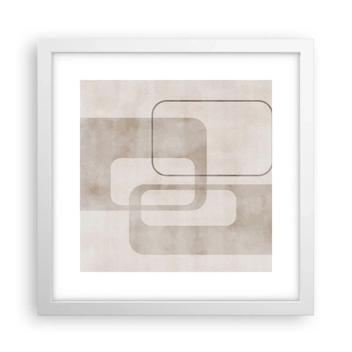 Poszter fekete keretben - Geometrikus fúga - 30x30 cm