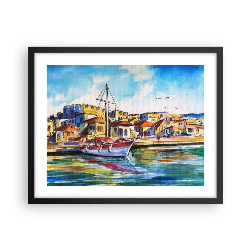 Poszter fehér keretben - Szivárványos délután - 50x40 cm