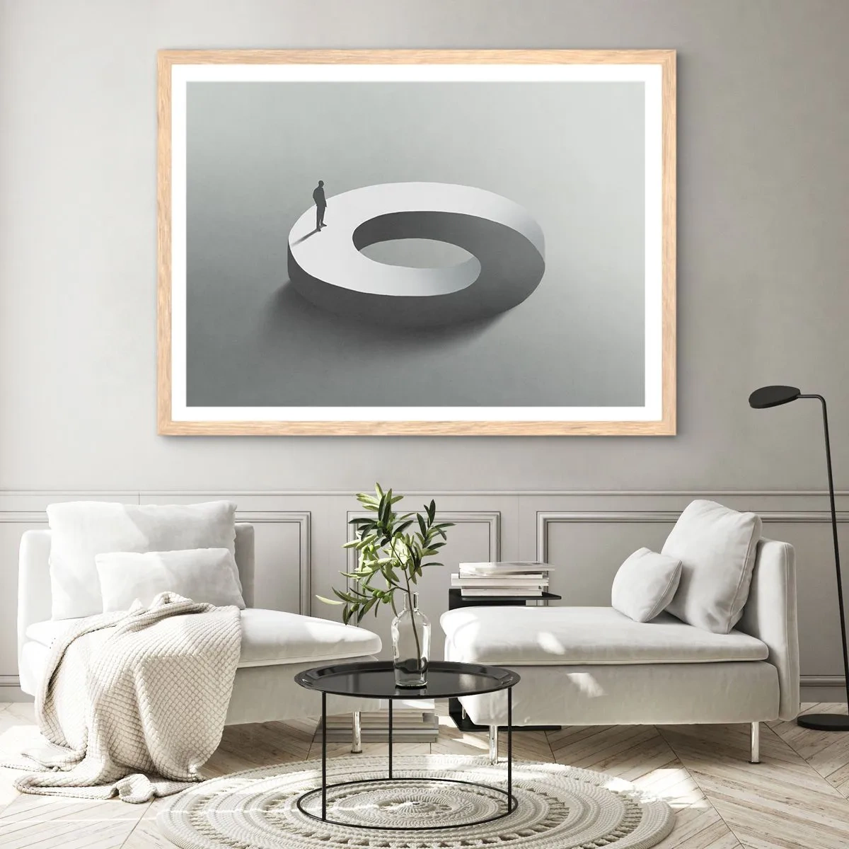 Poszter világos tölgy keretben - És bölcsnek lenni - 50x40 cm