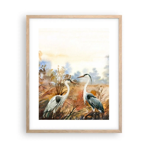 Poszter világos tölgy keretben - Hová ősszel? - 40x50 cm