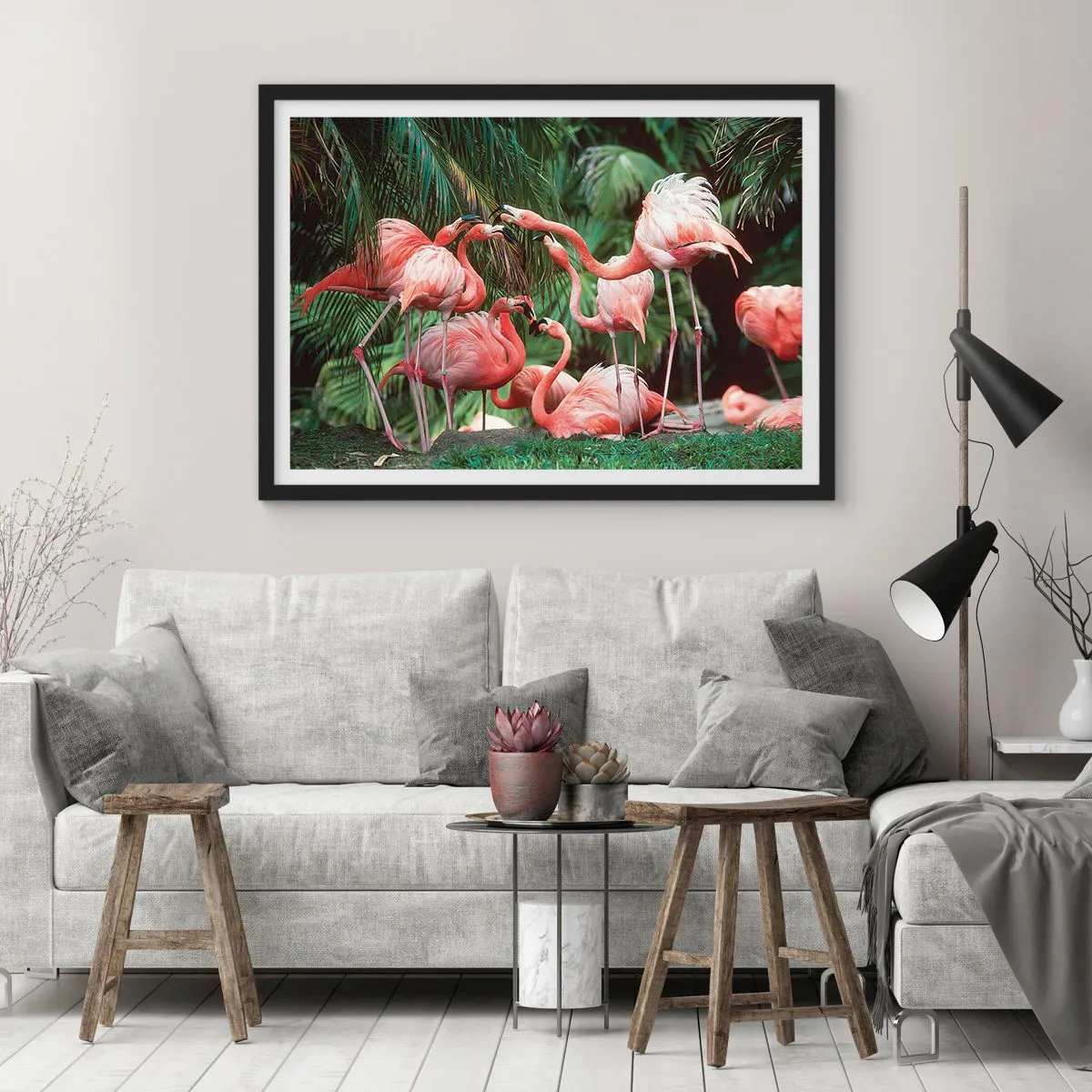 Poszter fehér keretben - Délutáni pletyka - 70x50 cm