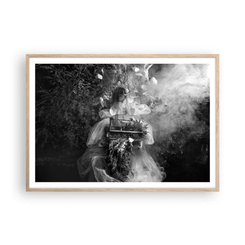 Poszter világos tölgy keretben - Maga az Anya – Természet - 100x70 cm