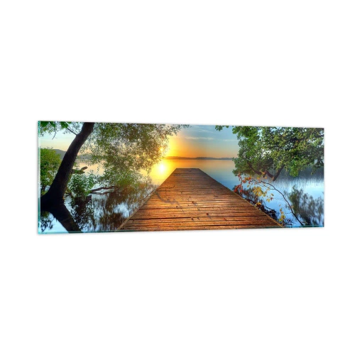 Üveg kép - Ne siess, ülj le - 90x30 cm